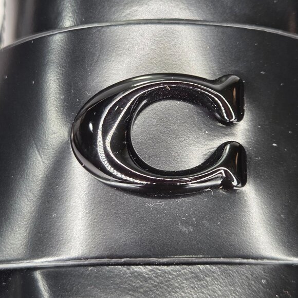 COACH Women's Leah Platform Loafer Flat Shoes Black - Picture 5 of 9